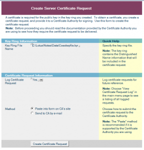 Create Certificate Request2