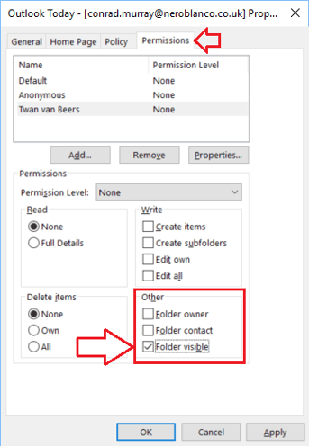Folder Visible