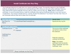 Install Certificate Into Key Ring2