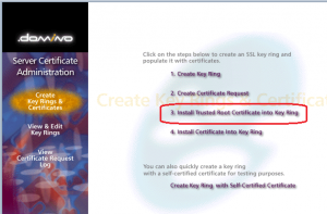 Install trusted Root Certificate into Key Ring1