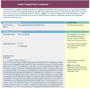 Install trusted Root Certificate into Key Ring2