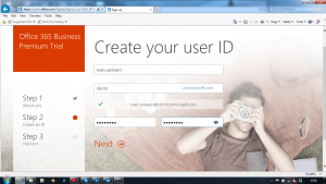Office 365 Create User ID