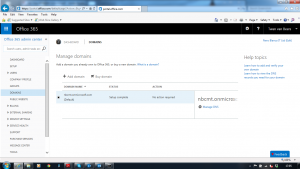 Office 365 Dashboard - Domains