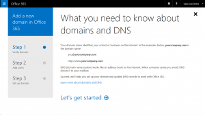 Office 365 Add Domain