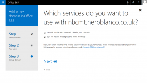 Office 365 Choose Services