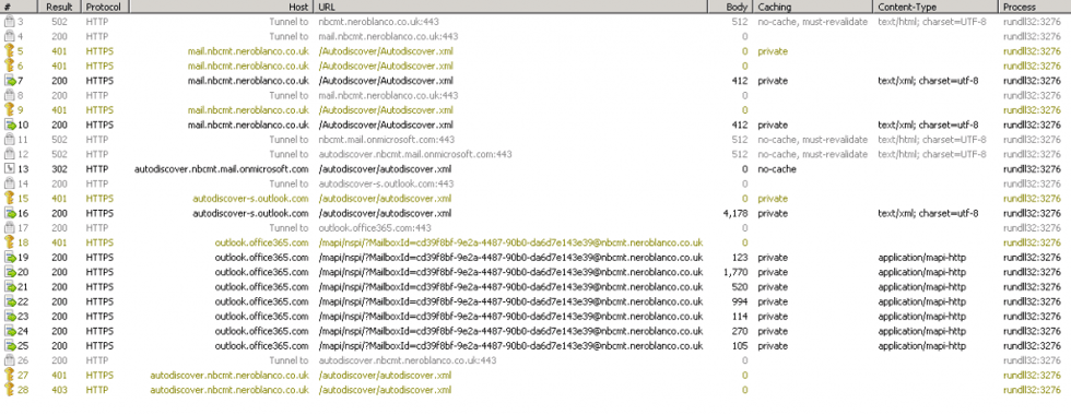 Fiddler Trace for Office 365 in Hybrid
