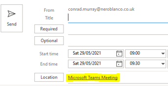 Default to Teams Meeting