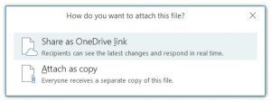 Outlook now asks for attachment type