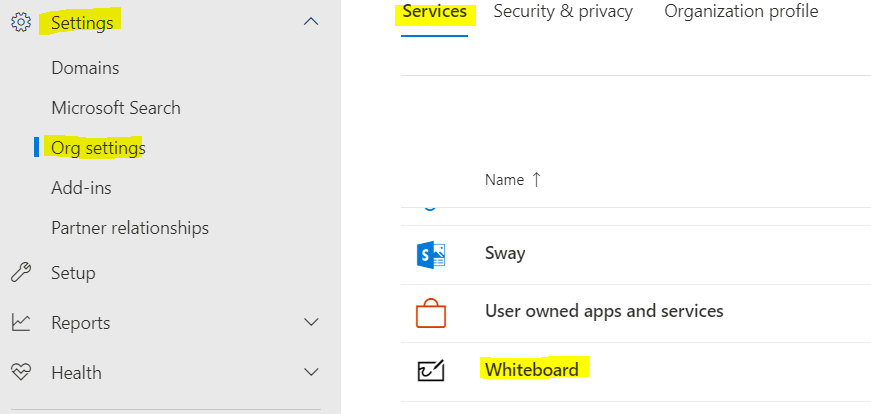 Whiteboard in Office 365 and Teams