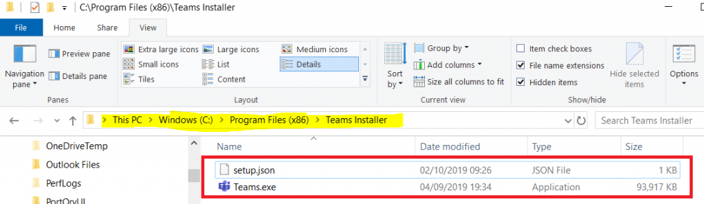 Delete Teams Installer