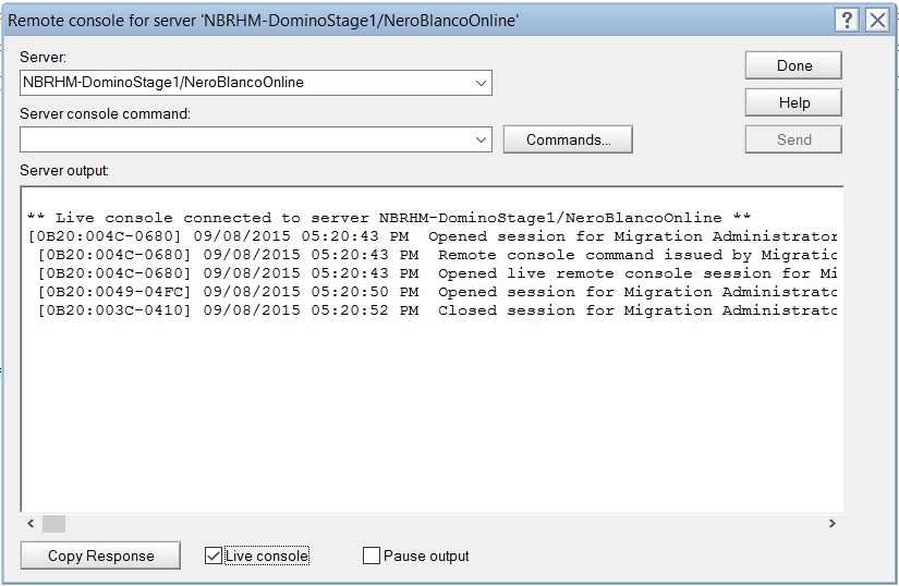 Access domino console through Notes client, without the Admin client.
