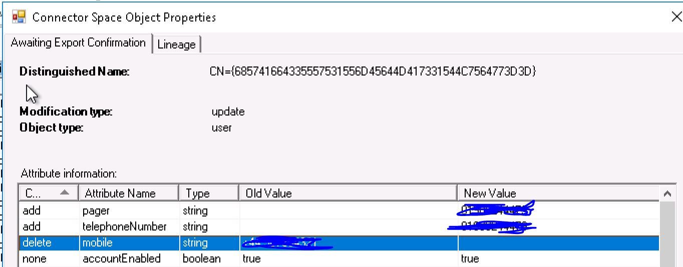 Mobile number not syncing via AAD Connect